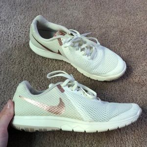 Rose gold Nike sneakers